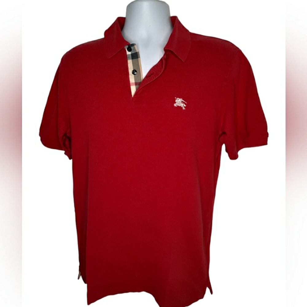 Burberry Brit "Nova check placket polo : red"